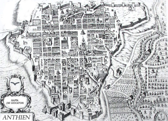 Anthien - mappa della città