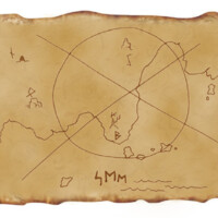 Mappa di Bjorn Mano di Ferro, ritrovata da Sven nei pressi della [[Baia del Pozzo]].