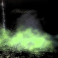 Immagine della Nube sulfurea evocata dall'omonimo incantesimo.