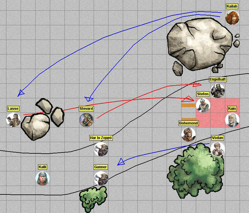 Scontro lungo la strada per la Torre 3 di Uryen - Diagramma 02