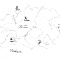 Mappa della Valle delle Acque Amare.